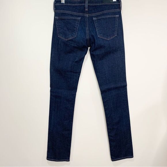 AG Adriano Goldschmied The Stevie Slim Straight Dark Wash 25R - Picture 4 of 10